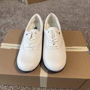 Dr. Scholl's Double Air-Pillo White Leather Lace Up Shoes